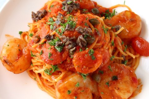 Black Linguine Shrimp Fra Diavolo