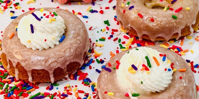 Gluten-Free & Vegan Celebration Cake Doughnut