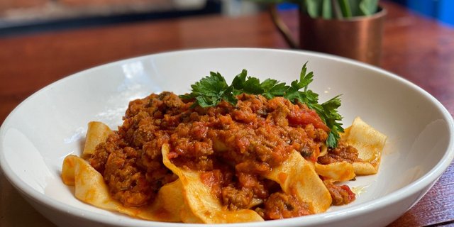 Vegetarian Pappardelle Bolognese