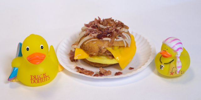 Bacon, Egg & Cheese Donut Sandwich