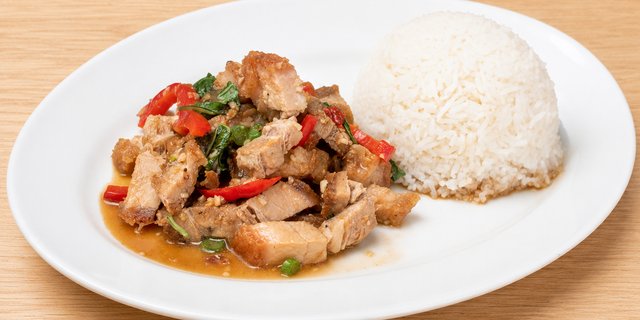 Crispy Pork Belly w/ Basil