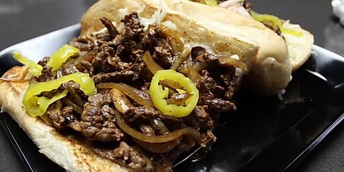 Beef Philly Cheesesteak Sandwich