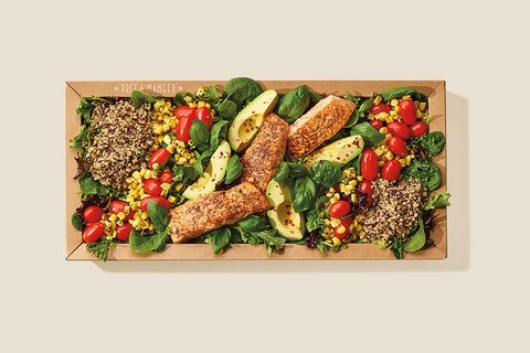 Blackened Salmon, Avo & Quinoa Salad Platter