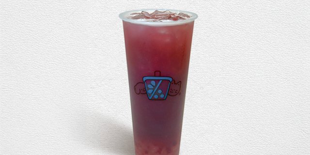 Strawberry Grape Green Tea W/ Crystal Boba