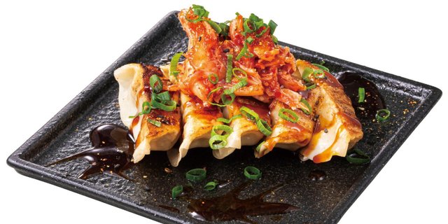 Kimchi Teriyaki Pan-Fried Gyoza