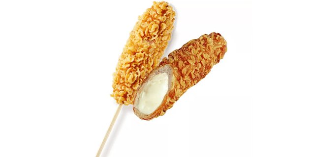 Crispy Ramen Mozzarella Corn Dog