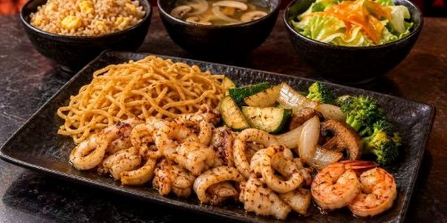 NY Strip Steak & Squid Hibachi Combination