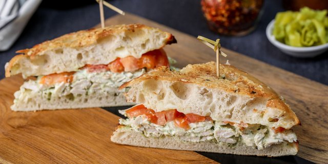 Chicken Pesto Melt Sandwich