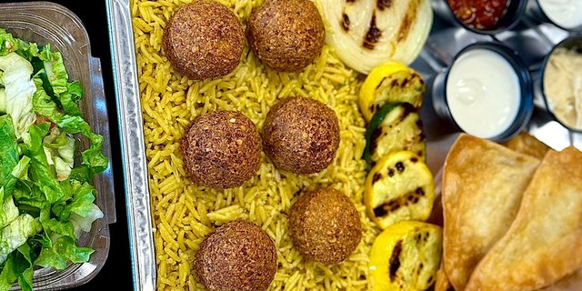 Vegan Falafel Over Rice