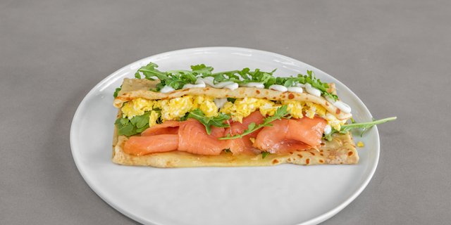 Breakfast Salmon Crepe