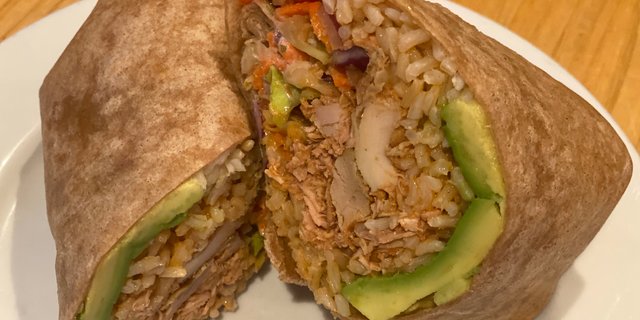 Zesty Pulled Chicken Burrito