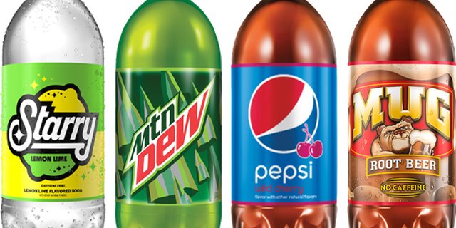 Assorted 2L Soda Bottles