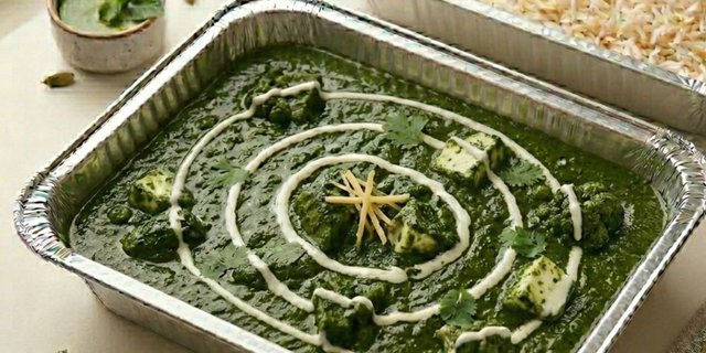 Saag Paneer + Rice