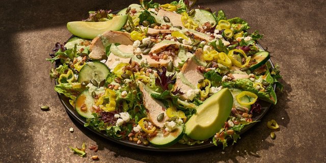 Balsamic Chicken Greens With Grains
