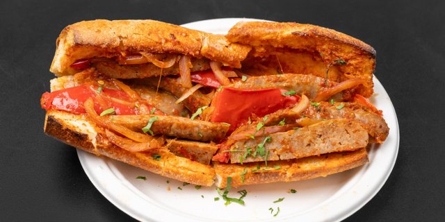 Sausage, Peppers & Onions Sandwich