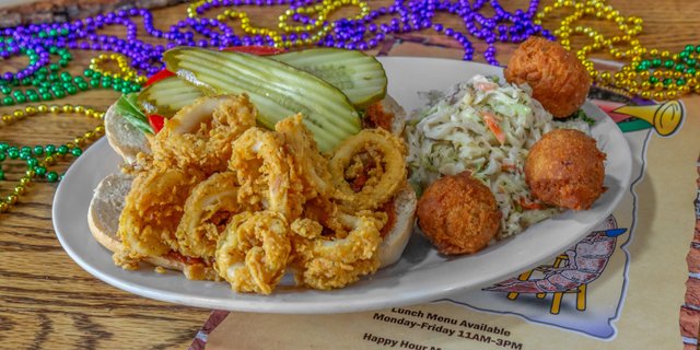 Calamari Po'Boy Sandwich
