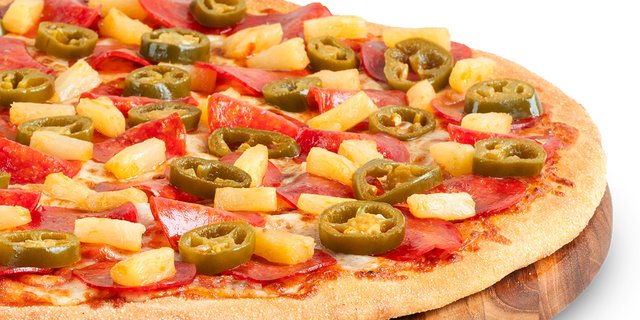 Stuffed Crust Spicy Luau Pizza