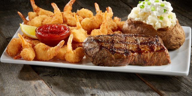Steak & Crispy Shrimp