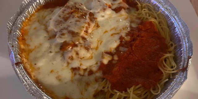 Chicken Parmigiana w/ Spaghetti