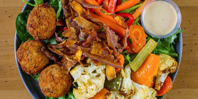 Fritters & Greens Salad