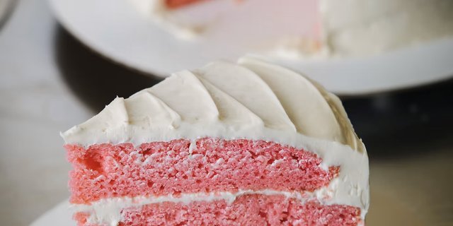 Strawberry Velvet Cake Slice