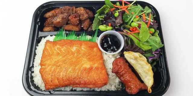 Grilled Salmon & Teriyaki Chicken Box
