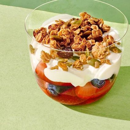 Greek Yogurt With Mixed Berries Parfait