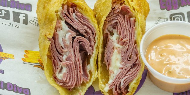 Corned Beef & Cheese Egg Rolls