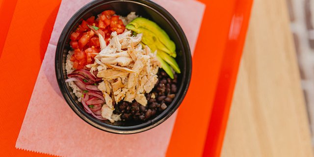 White Rice Rotisserie Chicken Bowl