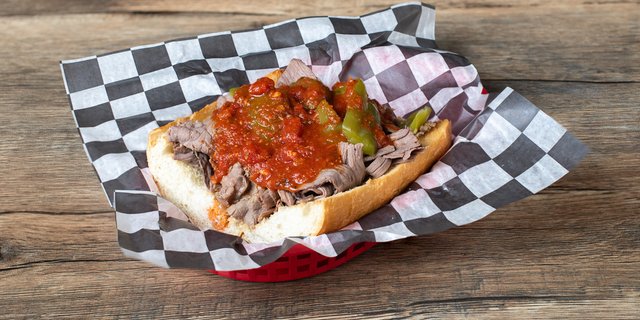 Marinara Italian Beef Sandwich