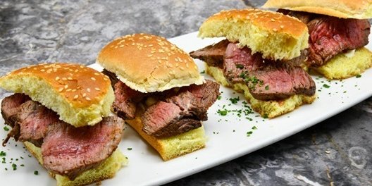 Sliced Petite Filet Mignon Sandwiches
