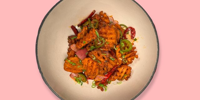 Spicy Sichuan Waffle Fries