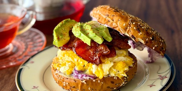 Everything Blue Breakfast Sandwich