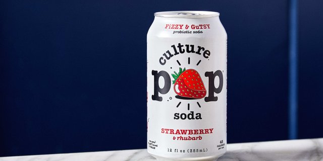 Culture Pop Strawberry Rhubarb Soda