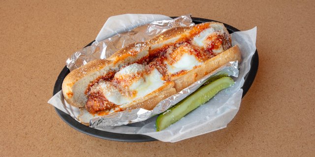 Meatball Parmesan Sandwich