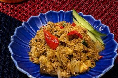 Spicy Basil Mushroom Fried Rice