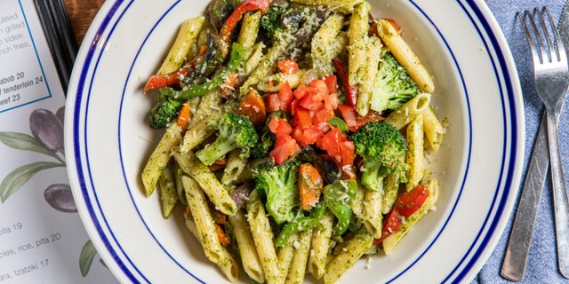 Grilled Vegetables Penne Plate