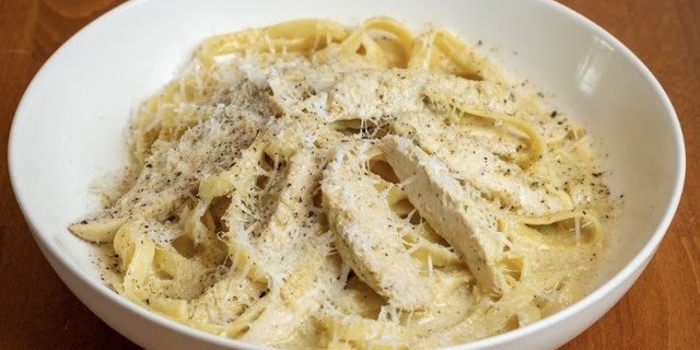 Roasted Chicken Alfredo Pasta