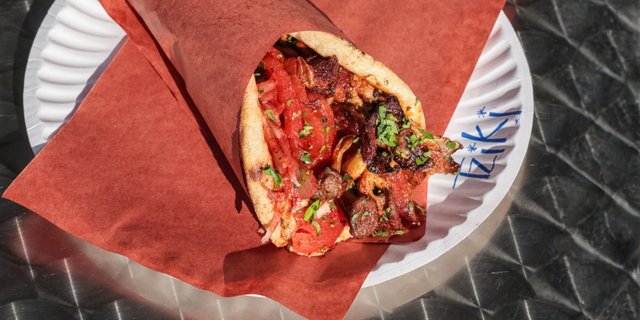 Tahini Wild Mushroom Greek Pita