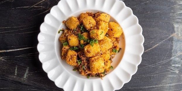 Golden Garlic Tofu