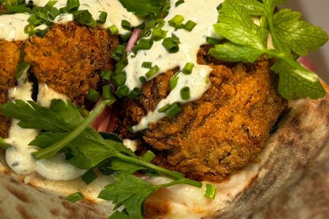Pea & Herb Falafel Pita Sandwich