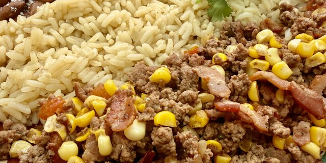 Beef, Bacon & Corn