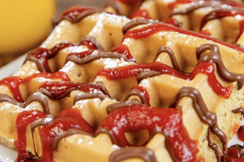 Guava & Nutella Waffles