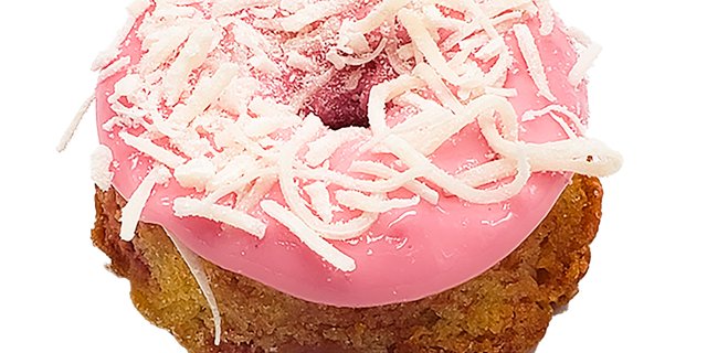 Raspberry Coconut Mini Donut