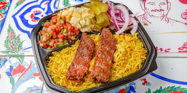 Lamb Kofta Rice & Salad