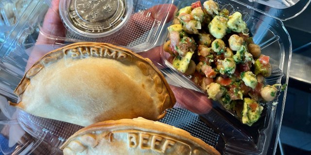 2 Regular Size Empanadas w/ 1 Sides Package