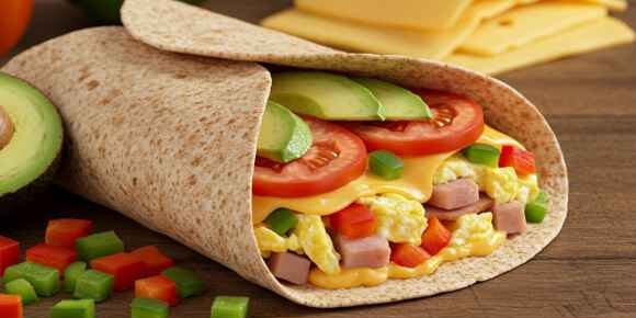 Western Omelette Breakfast Burrito