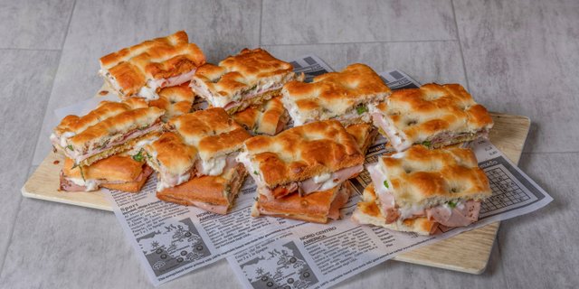 Mortadella & Pistachio Focaccia Sandwich
