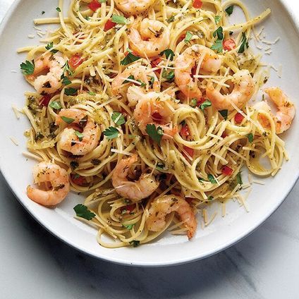 Individual Shrimp Scampi Linguine