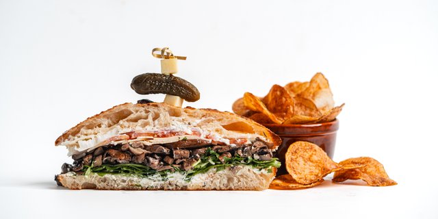 Individual Funghi Provolone Sandwich